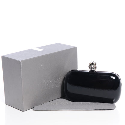 Alexander McQueen Patent Skull Box Clutch Black 5 of 9