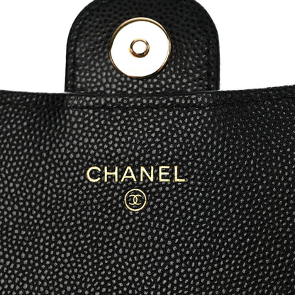 Chanel Caviar Quilted Phone Holder Wallet on Removable Chain Black 7 of 13