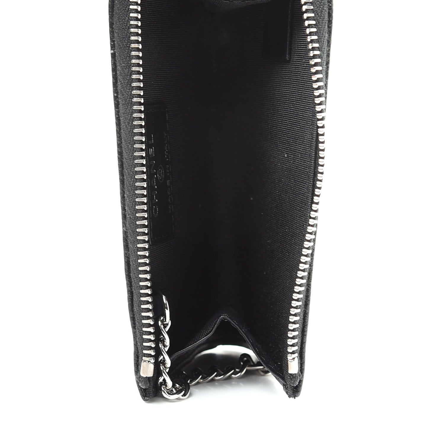 Caviar Camellia Embossed Key Holder Case Black