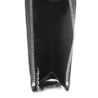 Chanel Caviar Camellia Embossed Key Holder Case Black 5 of 8