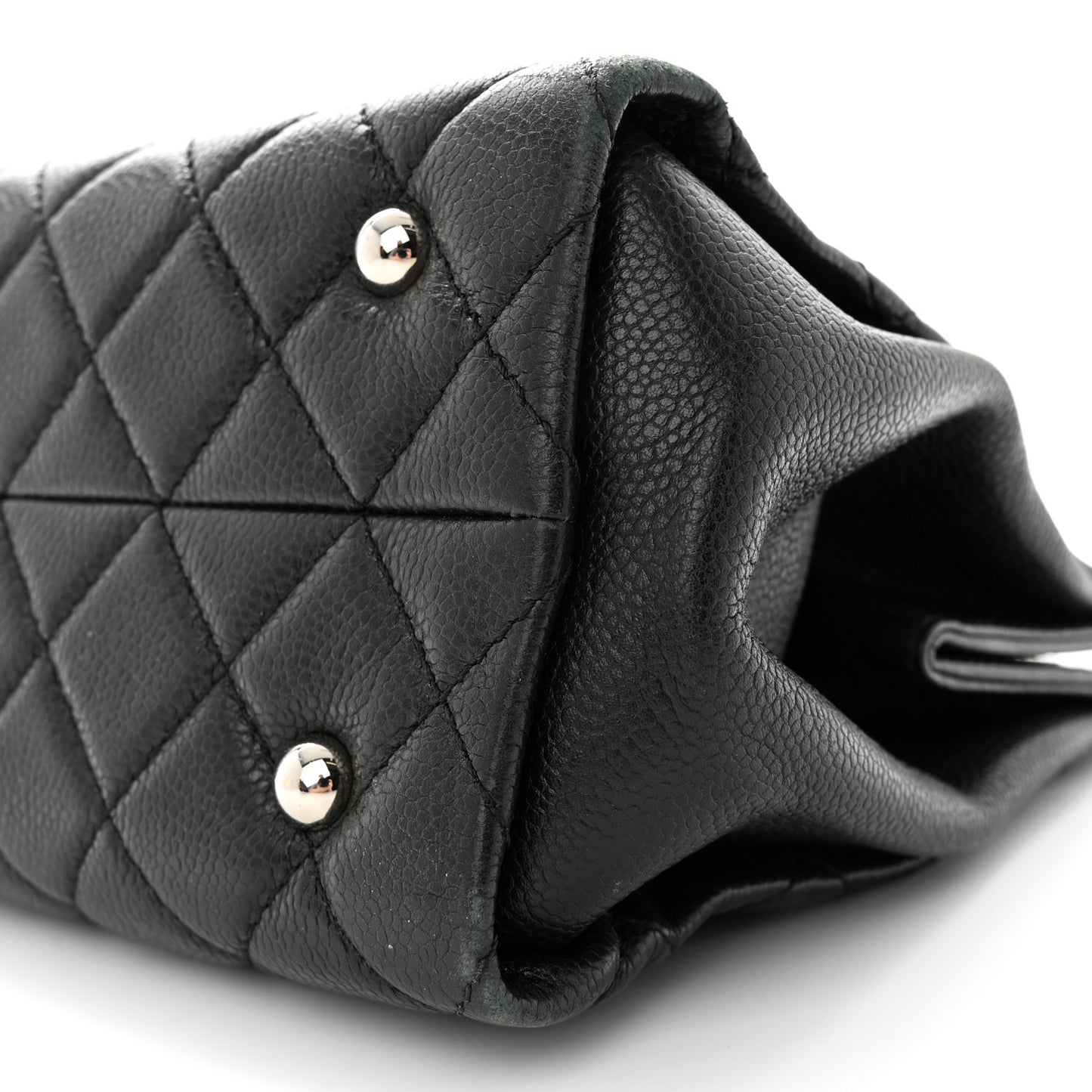 Soft Caviar Quilted CC Timeless Tote Black