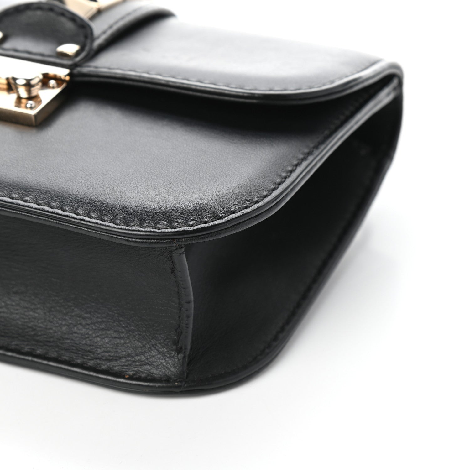 Valentino Garavani Vitello Small Glam Lock Rockstud Flap Black 8 of 8