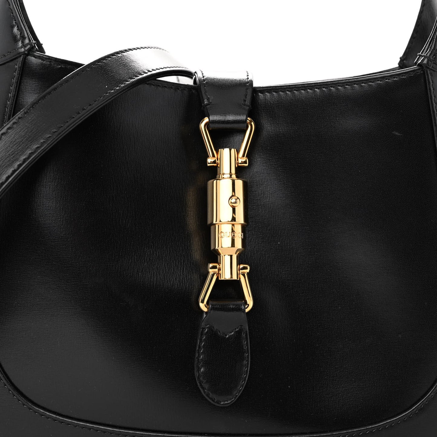 Boarded Dyana Lux Calfskin Small Jackie 1961 Hobo Black