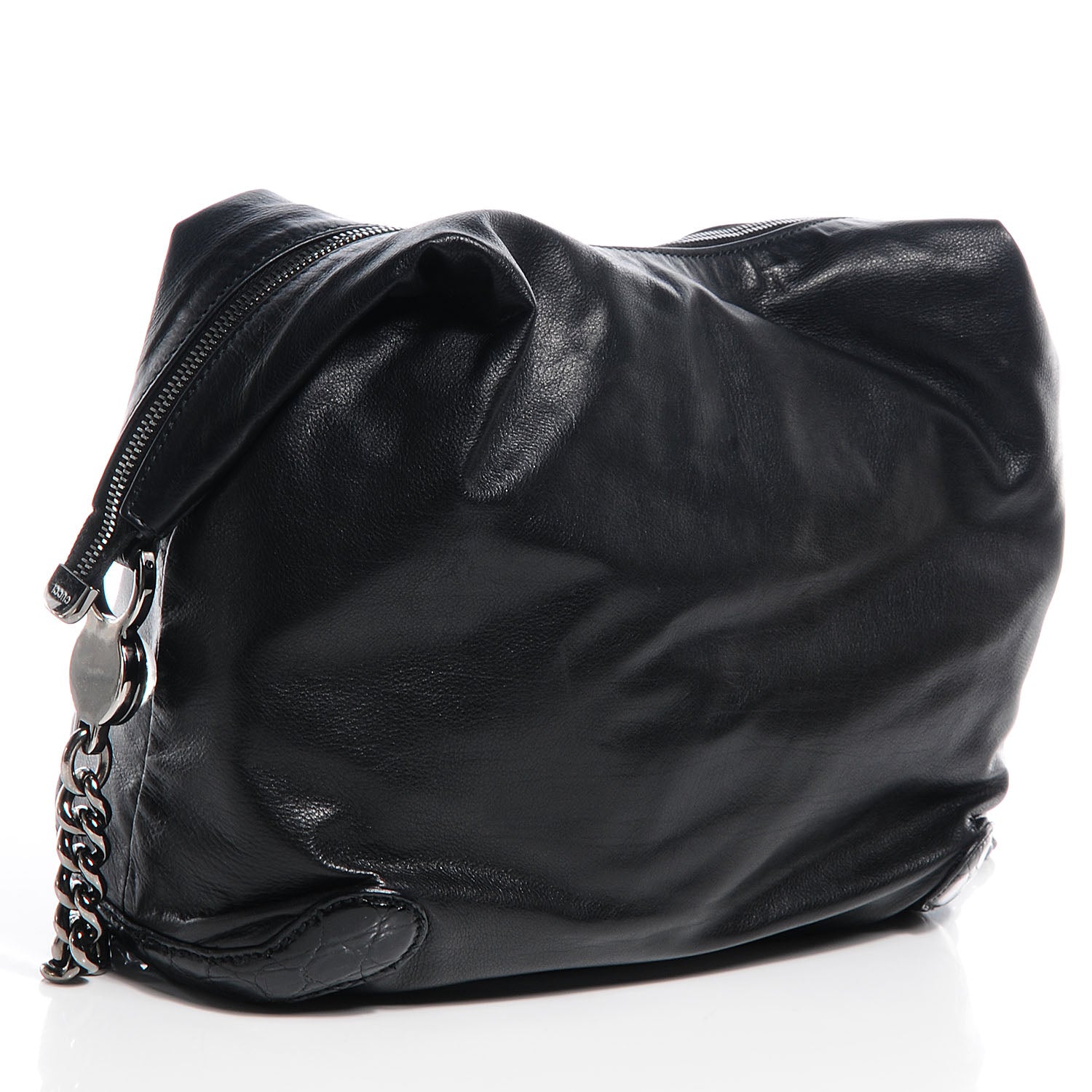Gucci Metallic Leather Medium Galaxy Shoulder Bag Black 3 of 8