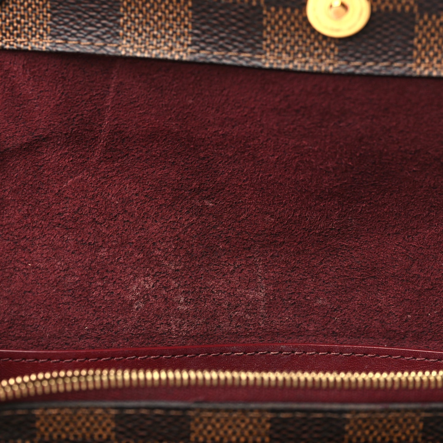 Damier Ebene Vavin Chain Wallet Red