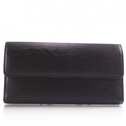 Louis Vuitton Epi Porte Tresor International Wallet BLACK 1 of 8