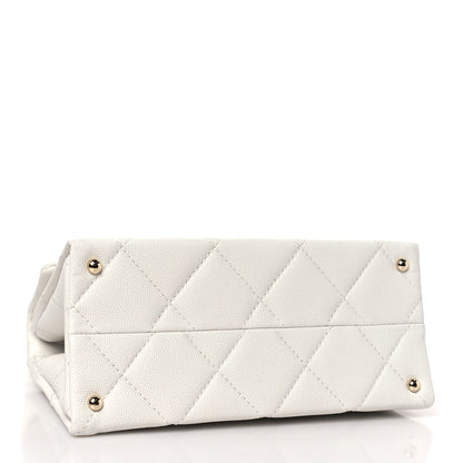 Chanel Caviar Quilted Mini Retro Twist Top Handle Flap White 4 of 9