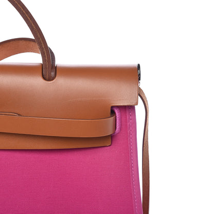 Hermes Vache Hunter Toile Herbag Zip 31 PM Magnolia Fauve 12 of 16