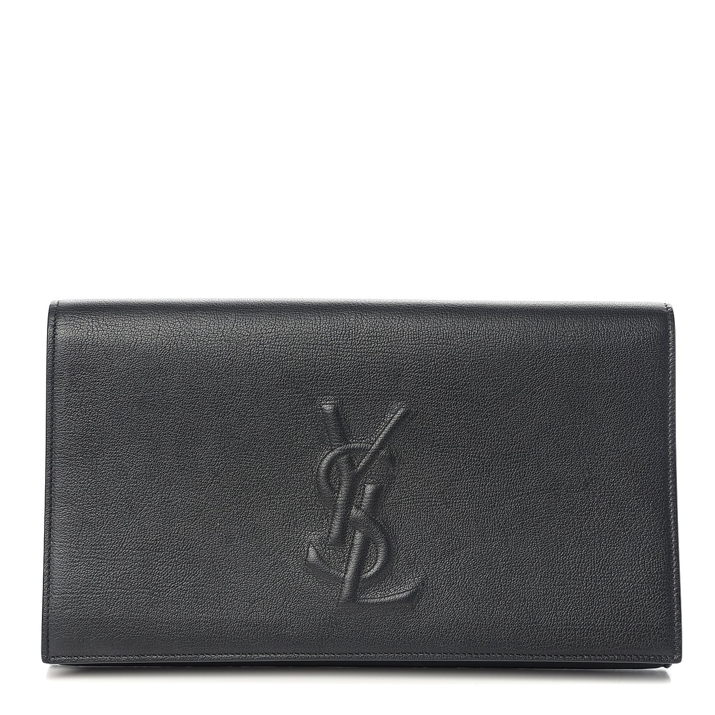 Calfskin Monogram Large Belle De Jour Clutch Black