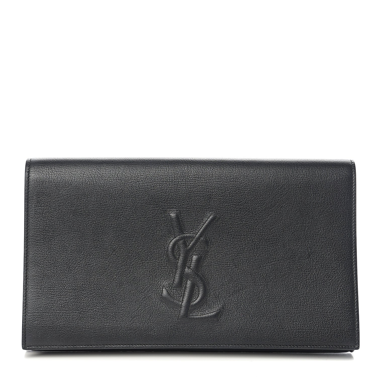 Saint Laurent Calfskin Monogram Large Belle De Jour Clutch Black 1 of 9