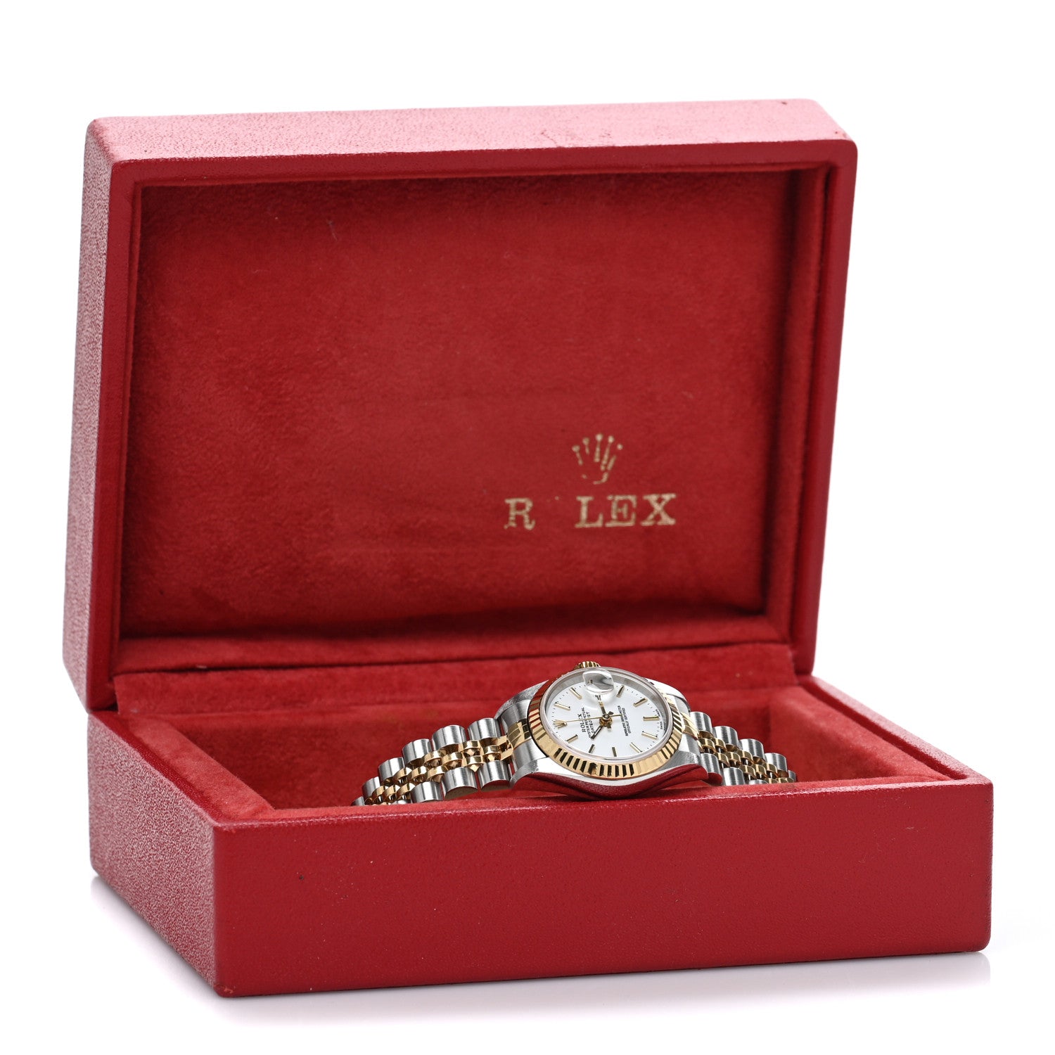 Rolex Stainless Steel 18K Yellow Gold 26mm Oyster Perpetual Datejust Watch White 79173 6 of 6