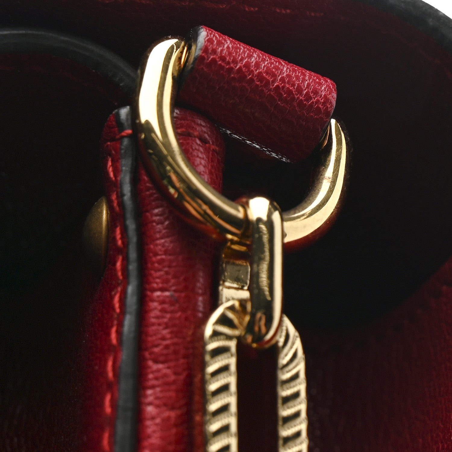Gucci Calfskin Snakeskin Studded Small Ottilia Top Handle Bag Hibiscus Red 14 of 16