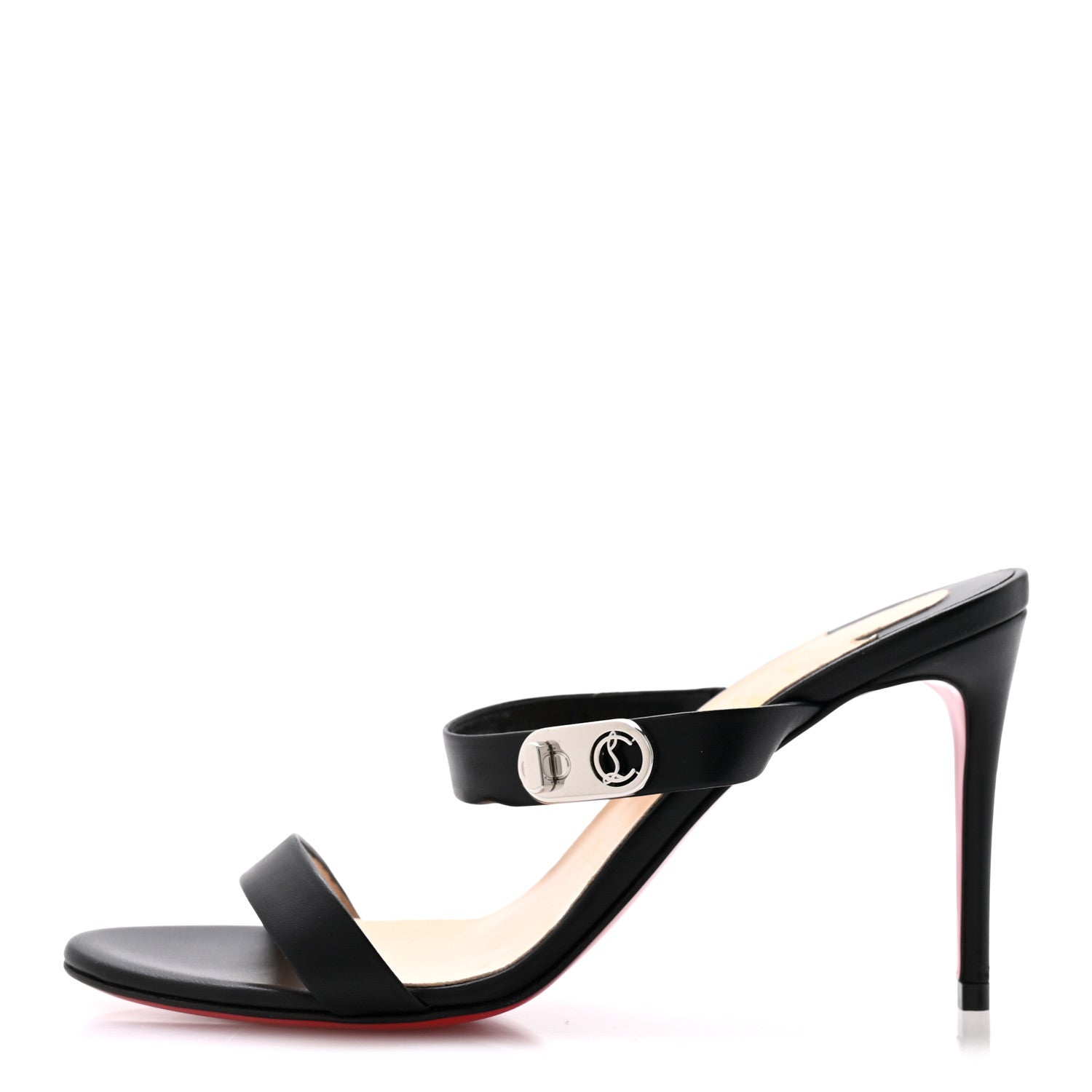 Christian Louboutin Kid Lock Me 85 Slide Sandals 36 Black 1 of 9