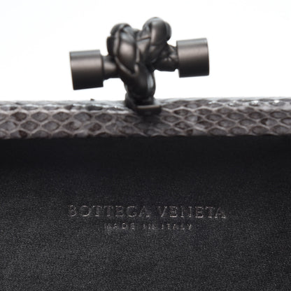 Bottega Veneta Satin Intreccio Impero Ayers Knot Clutch Light Grey 5 of 5