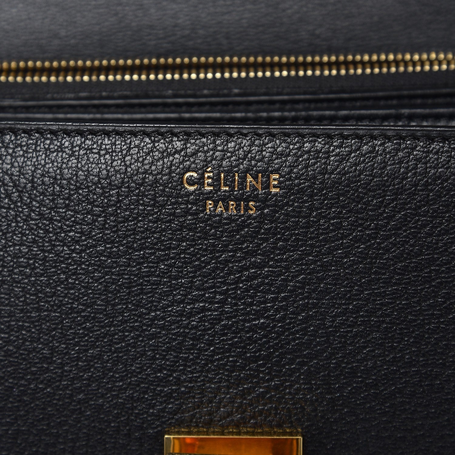 Celine Goatskin Medium Classic Box Flap Bag Black 6 of 6