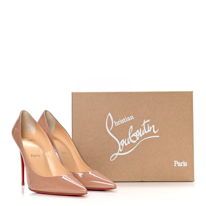 Christian Louboutin Patent Kate 100 Pumps 40 Nude 10 of 10