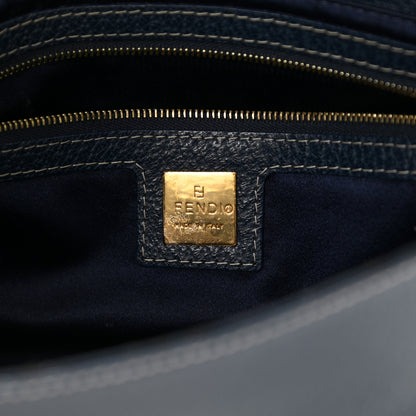 Fendi Boarskin Baguette Navy Blue 10 of 13