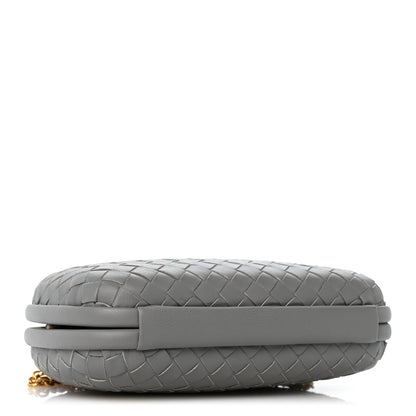 Bottega Veneta Nappa Intrecciato Chain Knot Clutch Sterling 4 of 10