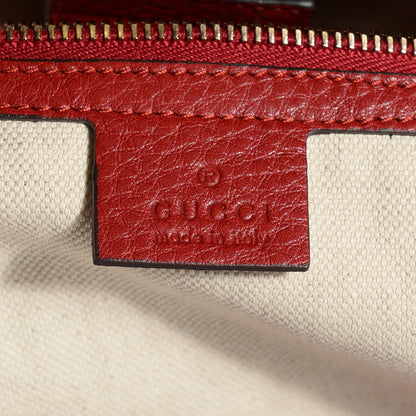 Gucci Calfskin Large Bamboo Shopper Tote Red 6 of 9