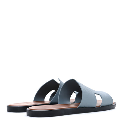 Hermes Epsom Mens Izmir Sandals 40 Gris Antarctique Brique 5 of 10