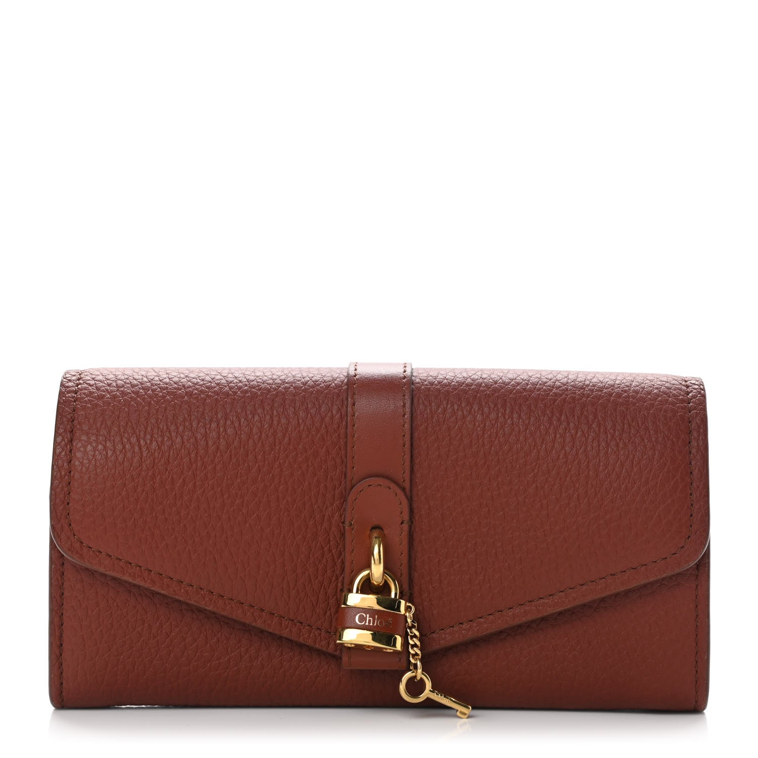 Chloe Grained Calfskin Aby Long Wallet Sepia Brown 1 of 12