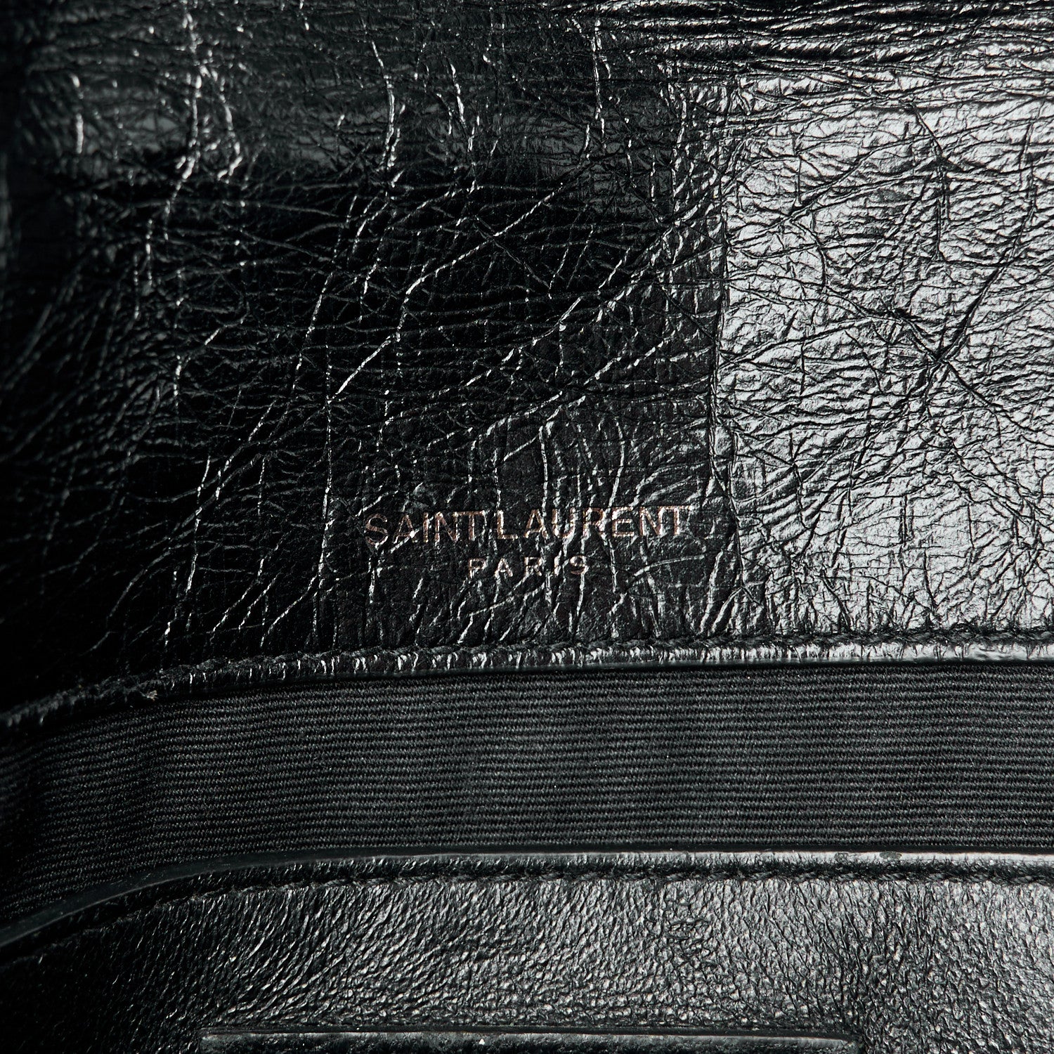 Saint Laurent Crinkled Calfskin Matelasse Monogram Baby Niki Chain Satchel Black 7 of 11