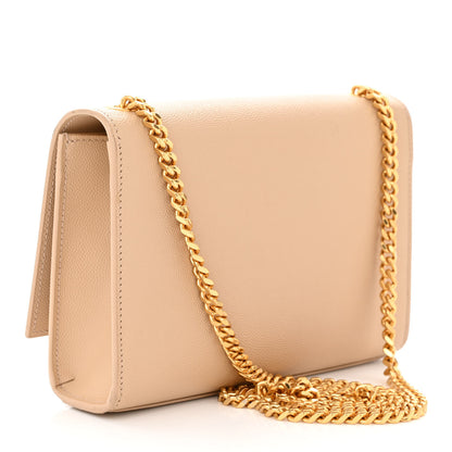 Saint Laurent Grain De Poudre Small Monogram Kate Satchel Nude Powder 3 of 11