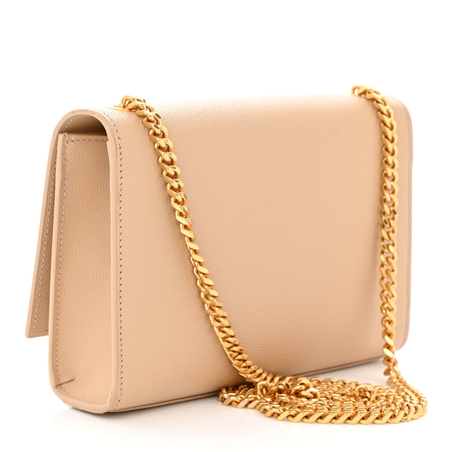 Saint Laurent Grain De Poudre Small Monogram Kate Satchel Nude Powder 3 of 11
