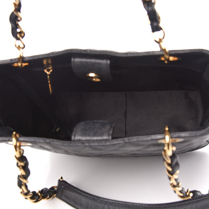 Chanel Caviar Quilted Petit Shopping Tote PST Black 7 of 10