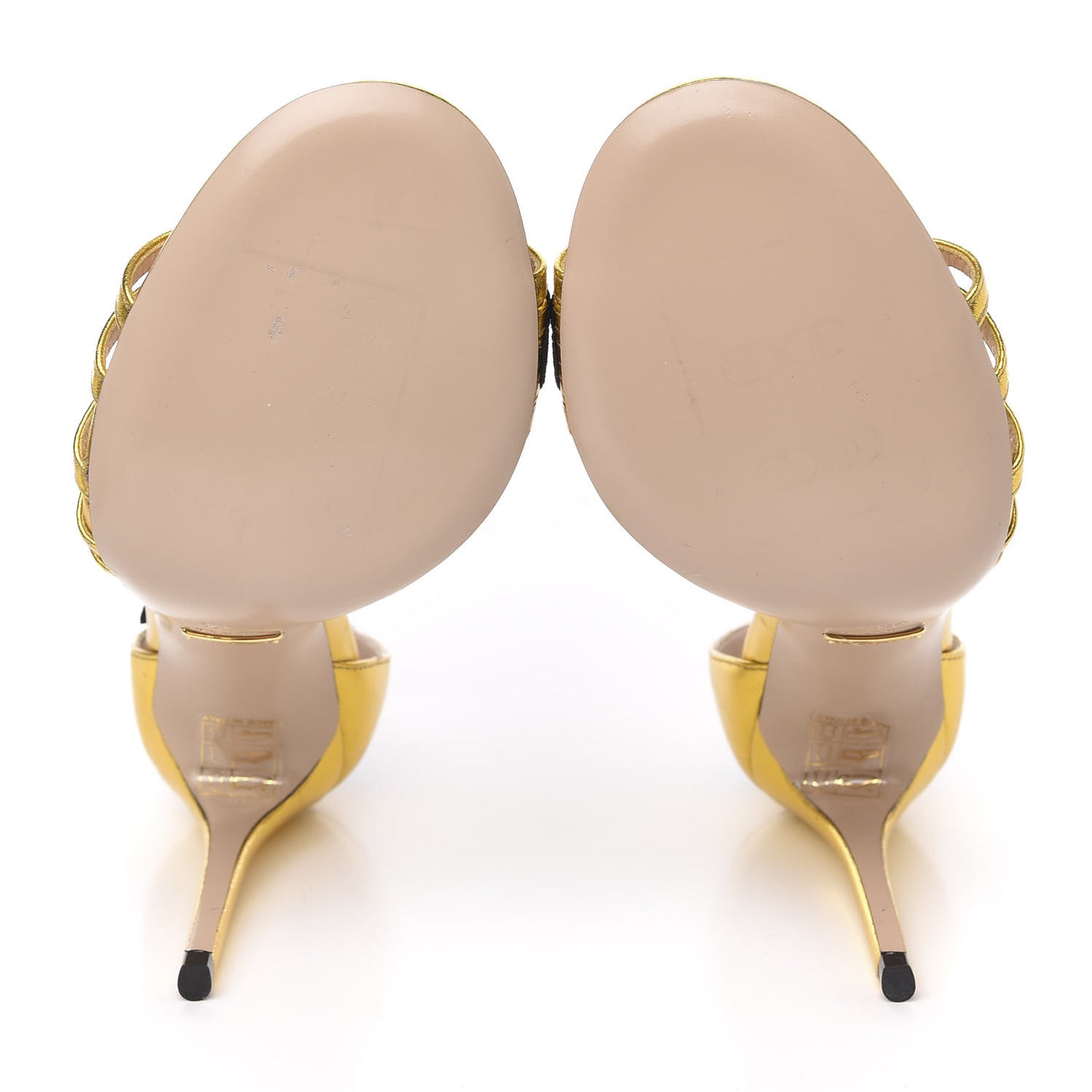Metallic Nappa Ophelia High Heel Sandals 36.5 Gold