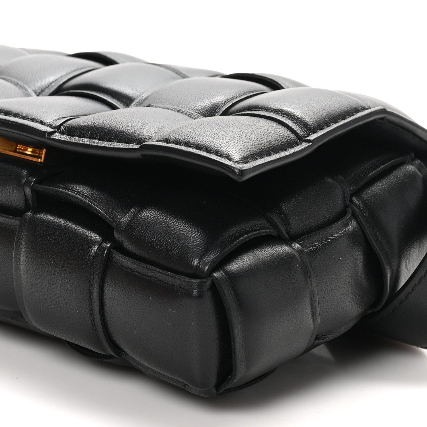 Bottega Veneta Nappa Maxi Intreccio Small Padded Cassette Crossbody Bag Black 9 of 9
