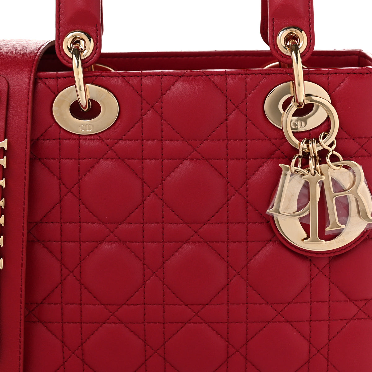 Lambskin Cannage Small My ABCDior Lady Dior Red