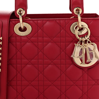 Christian Dior Lambskin Cannage Small My ABCDior Lady Dior Red 8 of 10