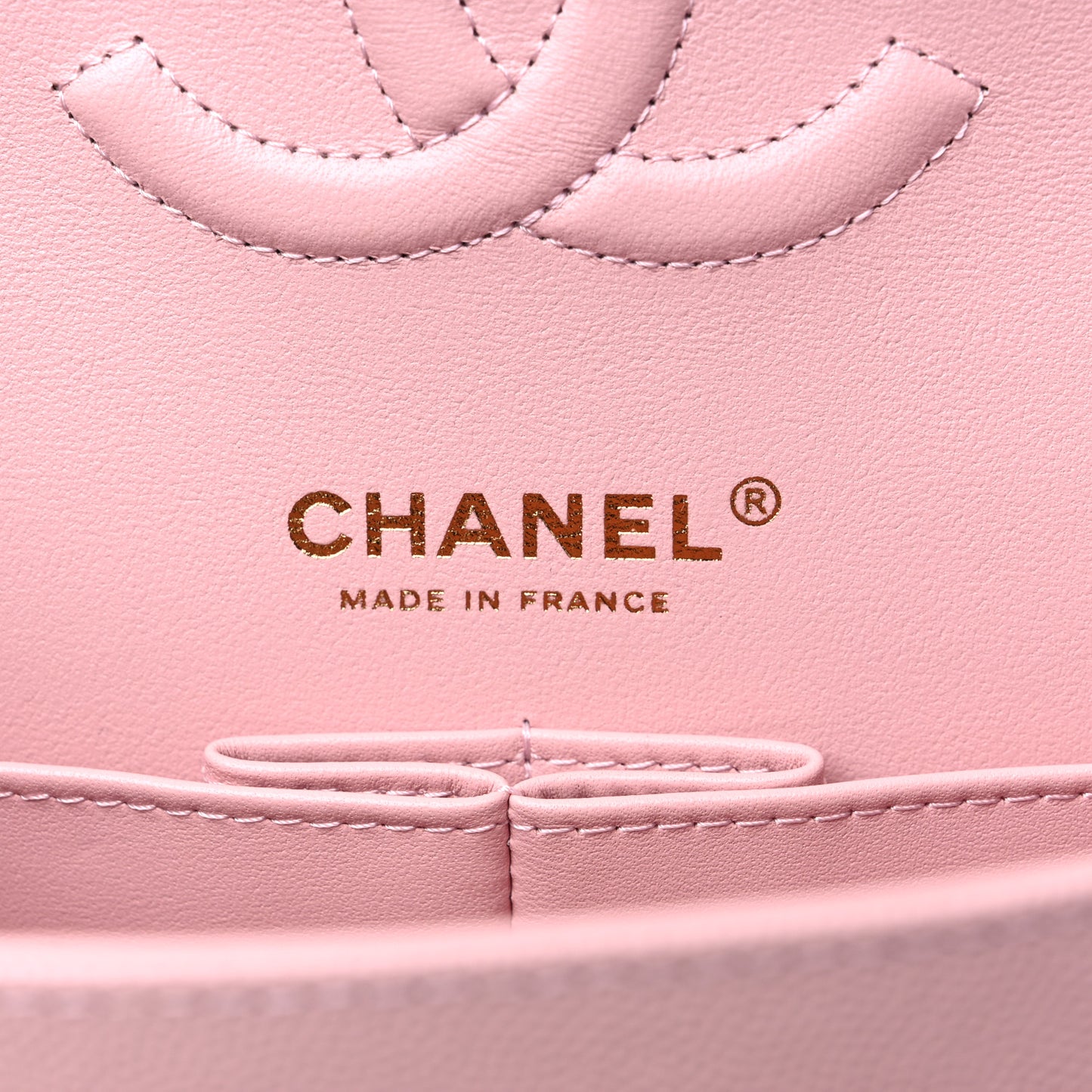 Caviar Quilted Medium Double Flap Light Pink