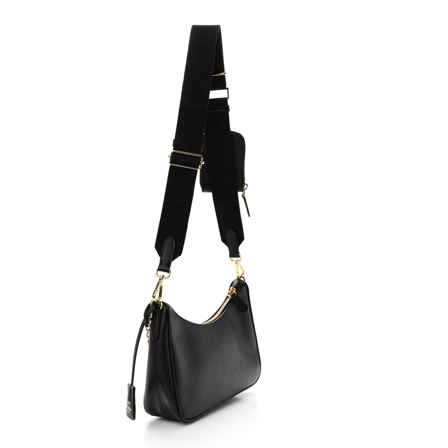 Saffiano Lux Re-Edition 2005 Shoulder Bag Black