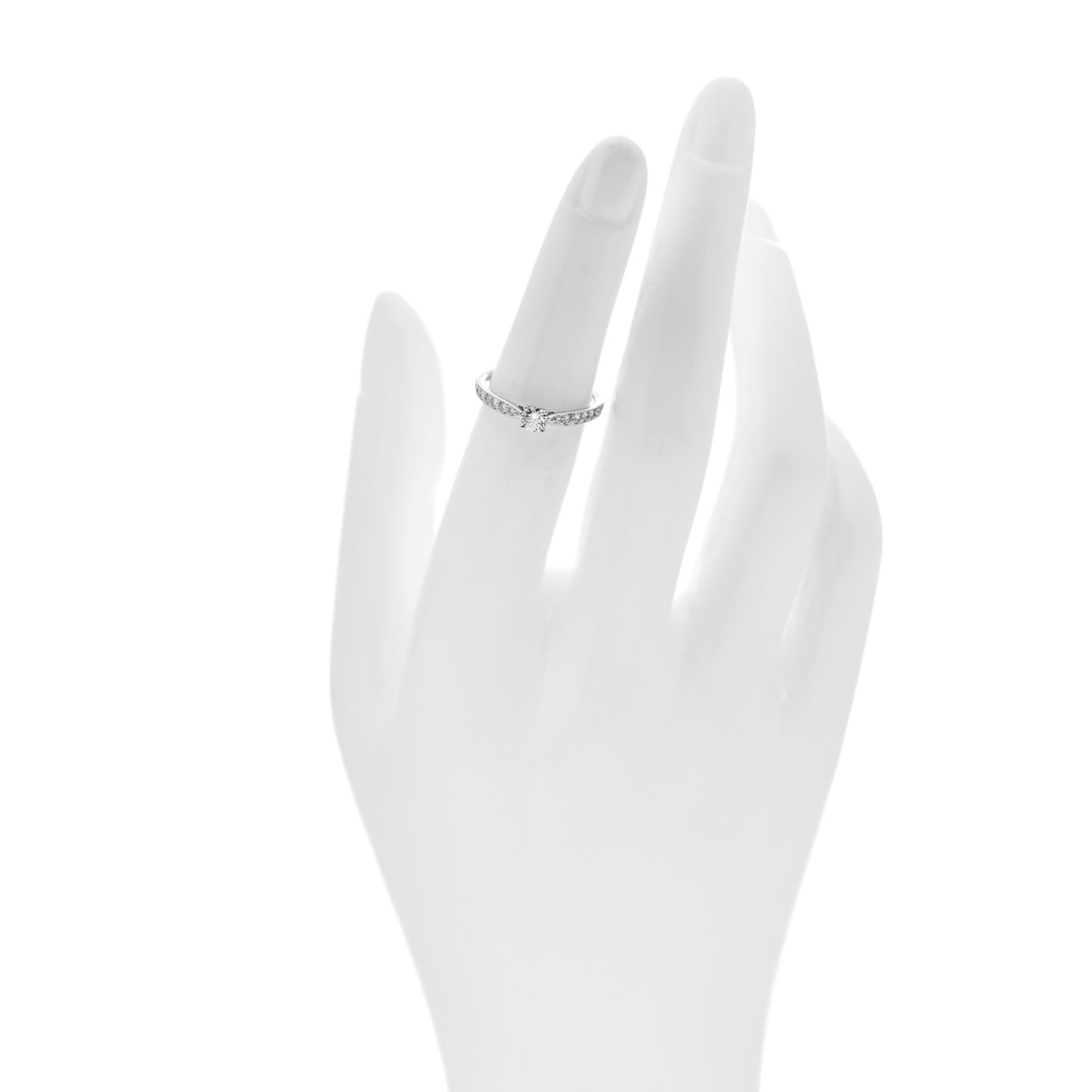 Platinum Diamond .19ct Round Brilliant Harmony Engagement Ring 49 4.75