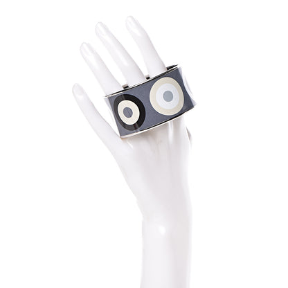 Hermes Enamel Printed Extra Wide Dancing Circles Bracelet 70 2 of 5