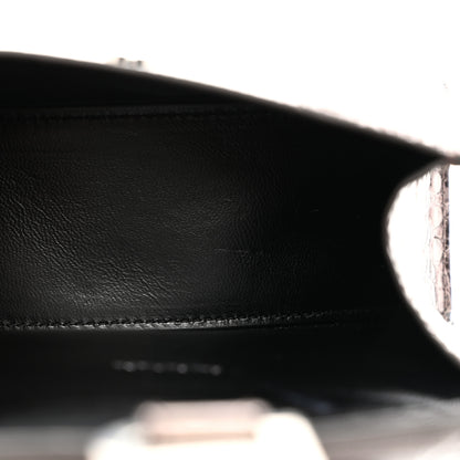 Balenciaga Metallic Shiny Calfskin Crocodile Embossed Hourglass Top Handle Bag XS Dark Bronze 5 of 11