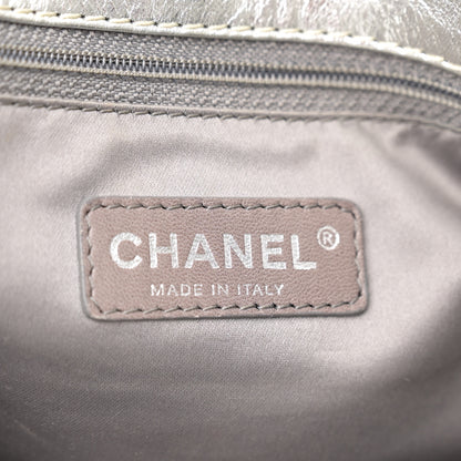Chanel Metallic Glazed Calfskin Perforated Medium Rodeo Drive Tote Silver 6 of 11