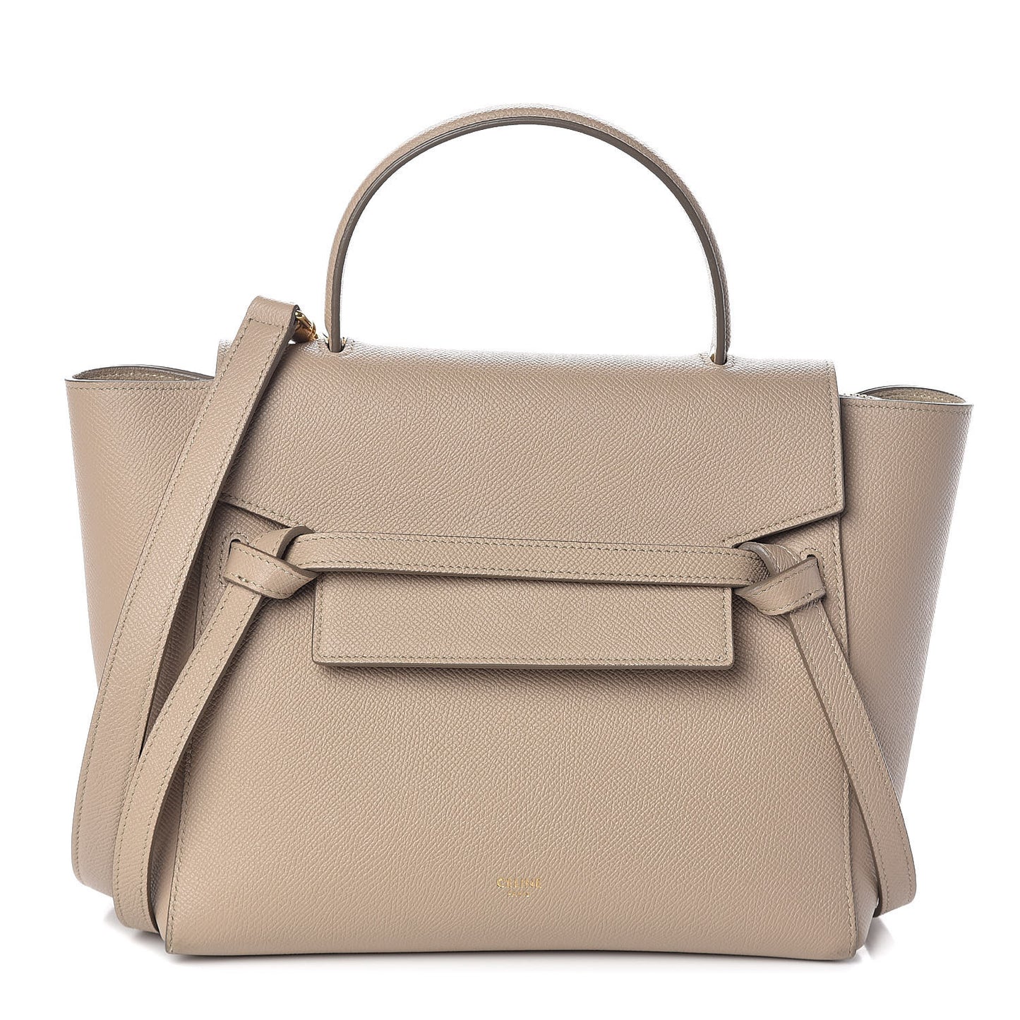 Grained Calfskin Micro Belt Bag Light Taupe