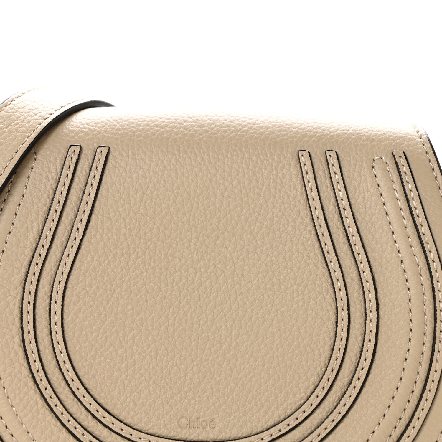 Chloe Grained Calfskin Mini Marcie Saddle Bag Root Beige 8 of 12