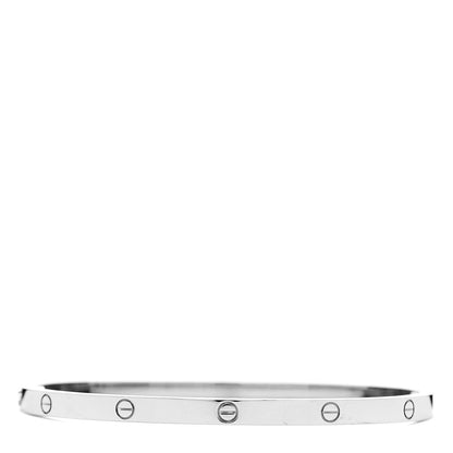 Cartier 18K White Gold Small LOVE Bracelet 17 2 of 4