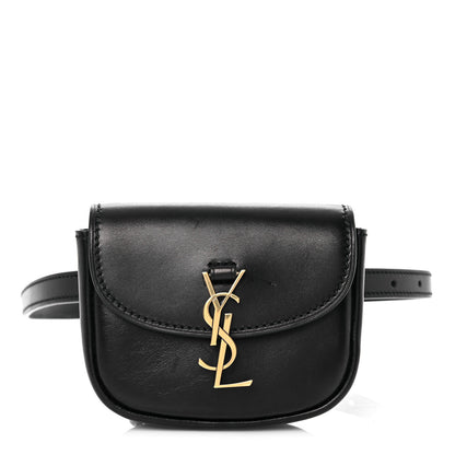 Saint Laurent Smooth Calfskin Mini Classic Monogram Kaia Belt Black 1 of 15