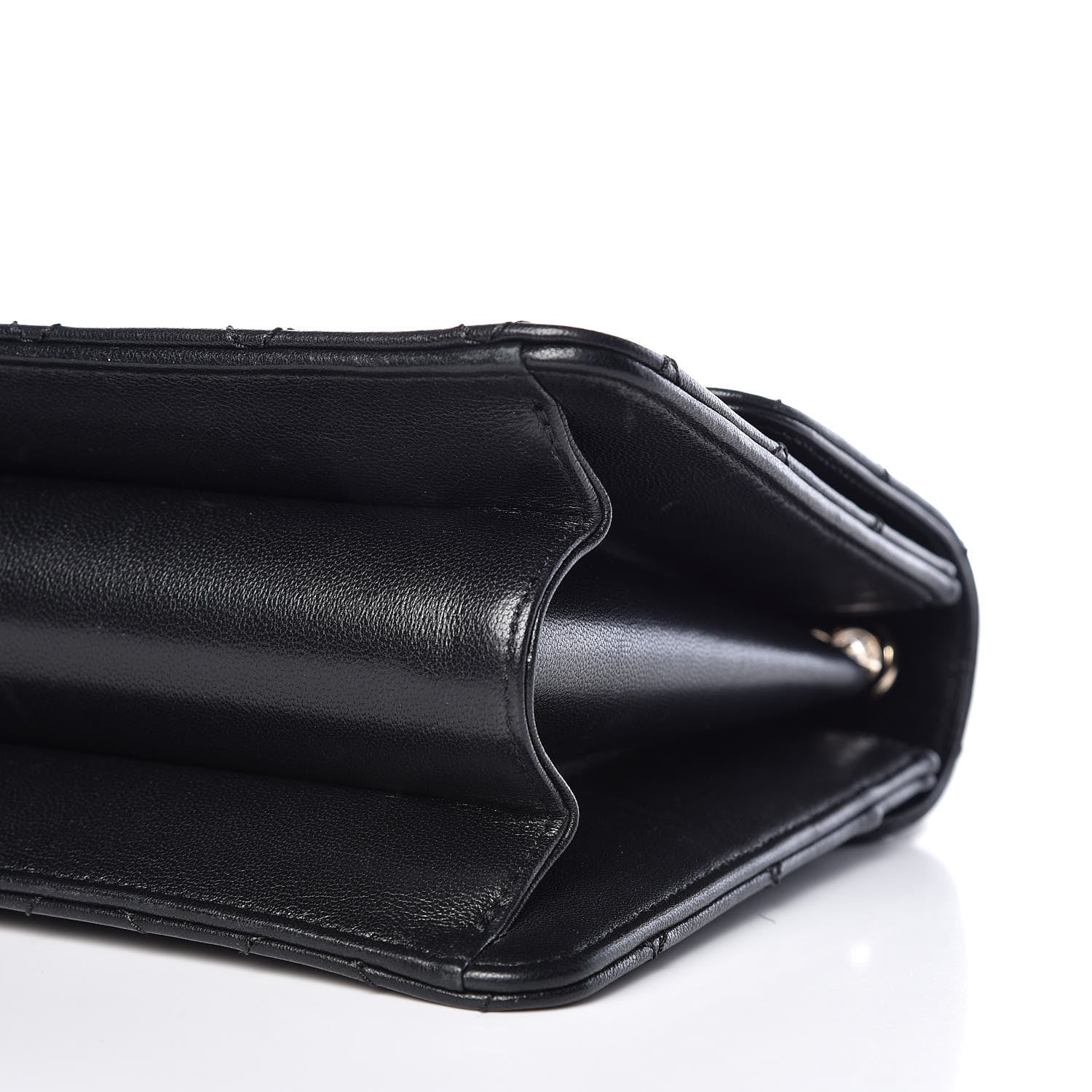 Chanel Sheepskin Quilted Beauty Lock Flap Black 12 of 13