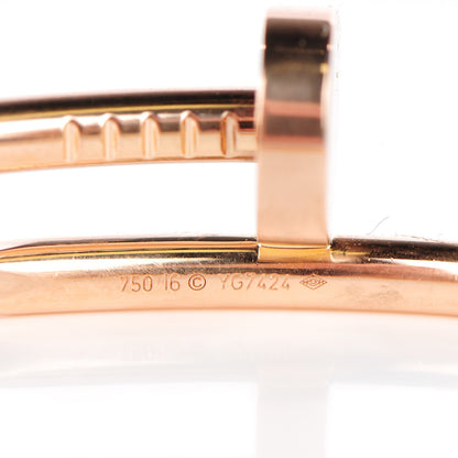 Cartier 18K Pink Gold Juste Un Clou Bracelet 16 4 of 5