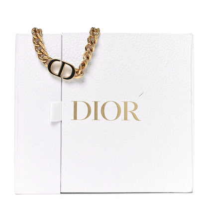 Christian Dior Metal CD Choker Necklace Gold Black 5 of 5