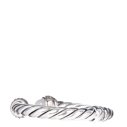 David Yurman Sterling Silver Moon Quartz Blue Moonstone 10mm Cable Renaissance Bracelet 3 of 4