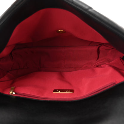 Chanel Goatskin Quilted Maxi Chanel 19 Flap Black 5 of 13