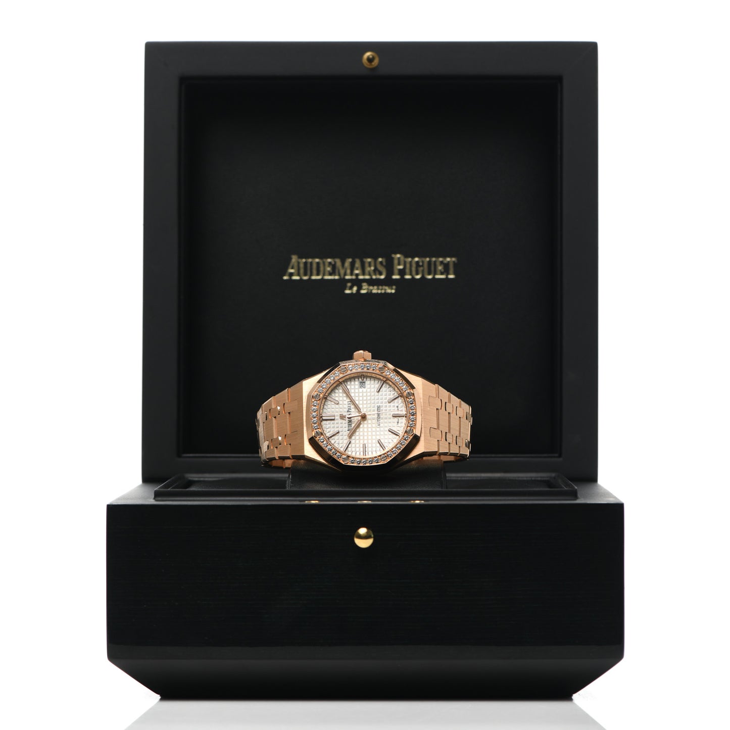 18K Rose Gold Diamond 37mm Royal Oak Automatic Watch 15451OR.ZZ.1256OR.01
