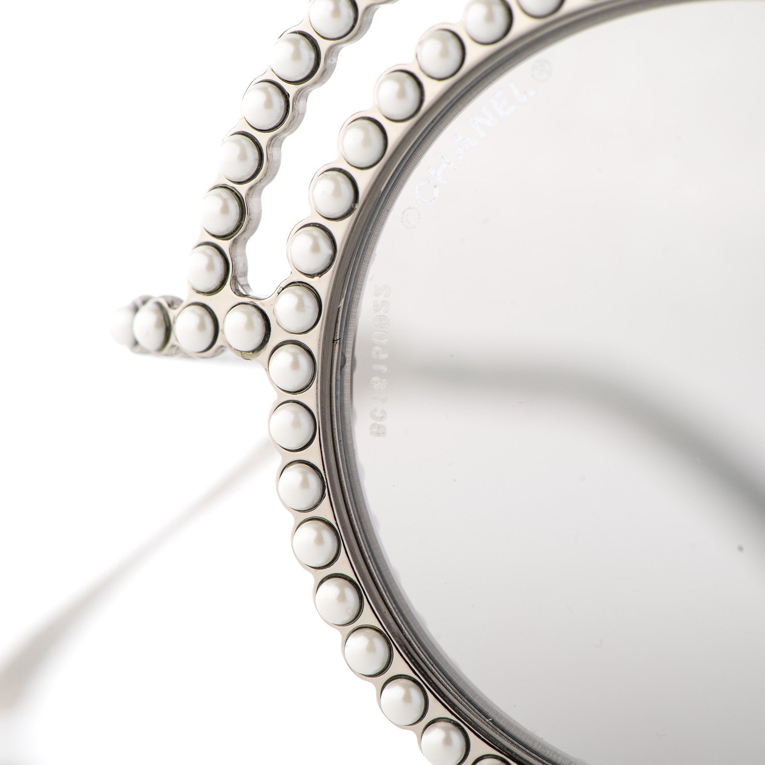 Chanel Pearl Round Sunglasses 71139 Silver 8 of 10